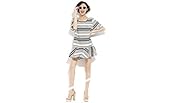 Ankle Length Short Striped Print Acrylic/Polyester/Spandex  Dress