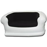 Smart Air Beds Rave Inflatable Love Seat Sofa (White w/Micro-Suede Black Center)