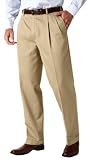 Docker's Men's Pleated Never Iron Cotton Khaki, Khaki, 30x30