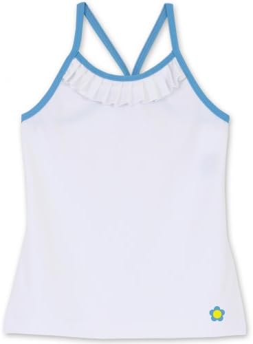 Chez Ami by Patsy Aiken Designs Girls Pleaty Tennis Top White & Blue - Size 6