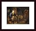 A Cobbler by David Rychaert III 14.00X11.63 Framed with Black Wood Frame