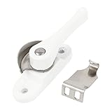 uxcell　クレセントサッシロック ウィンドウロック　金属素材　10.5x 3 x 3cm　シルバートーン　ホワイト