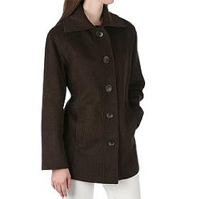Jones New York Wool Button Front Coat by Jones New York