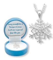 Sparking Holiday Snowflake Pendant Gift Boxed