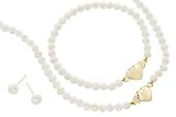 3-4mm Bracelet, Necklace & 5-5.5mm Earring Cultured Pearl 14K Gold Childrens Set