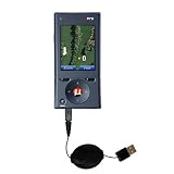 Retractable USB Cable for the uPro uPro Golf GPS with Power Hot Sync and Charge capabilities - Gomadic Brand w/ TipExchange Technology