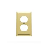 Baldwin 4752.030.CD Classic Square Beveled Edge Duplex Switch Plate, Polished Brass - Lacquered