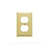 Baldwin 4752.030.CD Classic Square Beveled Edge Duplex Switch Plate, Polished Brass - Lacquered
