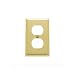 Baldwin 4752.030.CD Classic Square Beveled Edge Duplex Switch Plate, Polished Brass - Lacquered