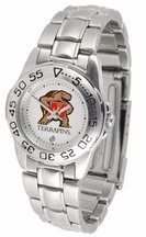 Maryland Terrapins Gameday Sport Ladies' Watch with a Metal Band