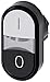 Siemens 3SU10003AB610AK0 Twin Pushbutton, White, Black, Plastic, IP66, IP67, IP69K Protection Rating, Black Plastic, 22mm, White/Black