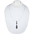 Sterling Silver Multi Gemstone Pendant Chain 1.75 Inches