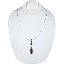 Sterling Silver Multi Gemstone Pendant Chain 1.75 Inches