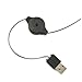 TOOGOO Black Mini Retractable USB Optical Scroll Wheel Mouse For PC