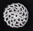 White Hair Net Crocheted Hair Bun Cover- MINI