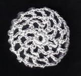 White Hair Net Crocheted Hair Bun Cover- MINI