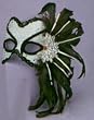 Karnival Silver Feather Half Mask