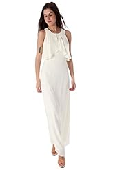 Round Neck Keyhole Cutout Polyester Wedding Party Dress/Maxi Dress 
