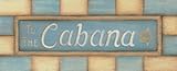 To The Cabana Beautiful MUSEUM WRAP CANVAS Print with Added BRUSHSTROKES Kim Lewis 20x8