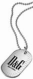 D&G stainless steel D&G logo gents pendant on a ball chain necklace