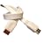 White 10m Gold Plated Flat HDMI Cable 32ft - Compatible up to v1.3 and 1080p