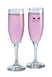 Hortense B. Hewitt Wedding Accessories Bride and Groom with Bow Tie Champagne Toasting Flutes, Set of 2