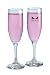 Hortense B. Hewitt Wedding Accessories Bride and Groom with Bow Tie Champagne Toasting Flutes, Set of 2