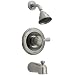 Delta 14478-SS Leland Pressure Balance Single-Handle Tub and Shower Faucet with Full-Spray Showerhead, Stainless