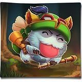 FHY League Of Legends Lol Teemo 2-Sides Printing Personalized Custom Cotton Pillow Case 18 "X18 "