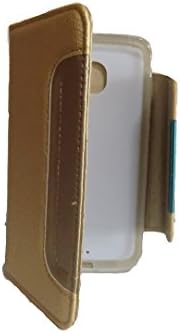 Samsung Galaxy S6 Edge 3 in 1 Flip Cover Folio Case (Golden)