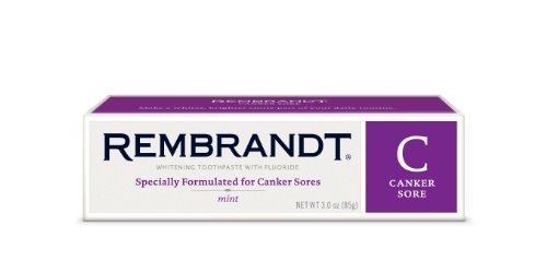 Rembrandt Premium Whitening Mint Toothpaste with Fluoride, Extra Gentle (For Canker Sore Sufferers) - 3 oz (Pack of 3)