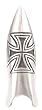 Iron Cross Pewter Finger Nail Ring Spike Claw
