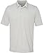 DRI-Equip Dry-Wicking Performance 3-Button Mesh Polos, Silver-Large