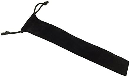 Black Velvet Pouch Pouch with Drawstring for Pen, Watch, Watch Strap, Jewelry (25 cm x 4cm)