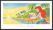 Art Poster Metal Framed Print - Ariel's Artistry - Artist: Walt Disney- Poster Size: 20 X 36