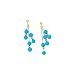 14K Yellow Gold Turquoise Dangle Earrings