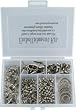 Embellishment Kit w/Brads, Eyelets, & Clips, Approx. 175/Box: Pewter