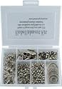 Embellishment Kit w/Brads, Eyelets, & Clips, Approx. 175/Box: Pewter