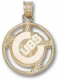 Chicago C Cubs Pierced Baseball Pendant - 10KT Gold Jewelry
