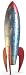 Rocket (Retro - Stylised) - Miscellaneous Lifesize Cardboard Cutout / Standee / Standup_s-1
