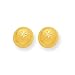 14k Diamond-Cut Satin 12mm Half Ball Post Earrings title=