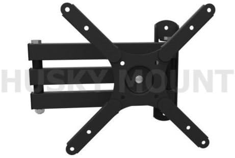 Husky MountTM Articulating Full motion TV wall mount for 17" to 40" Inch flat screen plasma LCD LED , perfect for corner swivels, Tilts, Articulating TV Bracket, Extends 15 inch and retracts flat on the wall, carries up to 44 lbs and VESA 200 x 200 .easy installations. Comes with all necessary hardware instruction and lifetime warranty
