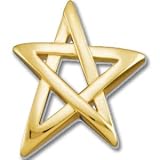 14K Yellow Gold Star Shape Metal Fashion Pendant