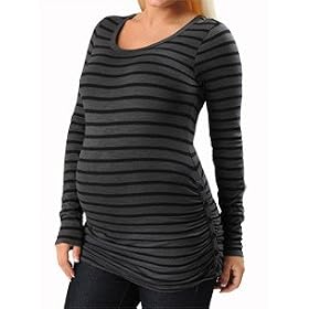 Buy A Pea in the Pod: Long Sleeve Scoop Neck Button Detail Maternity T Shirt