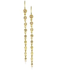Annie Fensterstock Waterfall 22k Yellow Gold and Colored Diamond Earrings