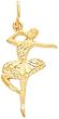 14K Yellow Gold Ballerina Charm