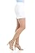 Rekucci Women's Ease into Comfort Stretchable Pull-On 5 inch Slimming Tab Short (10, White)