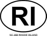 Rhode Island Oval Bumper Sticker