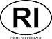 RHODE ISLAND Oval Bumper Sticker