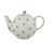 Dexam London Pottery 4 Cup Globe Teapot Blue Spots on Ivory